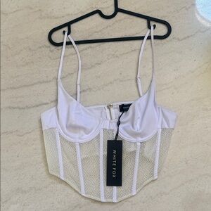 White Fox Boutique White Mesh Tank Top